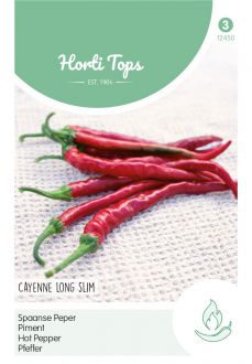 PAKJE PEPER CAYENNE LONG SLIM SPAANSE LANG RODE (HORTI TOPS)